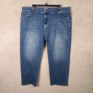 Ash & Erie Jeans Mens 40x27 Blue Straight Leg Stretch Denim Casual Dark Wash